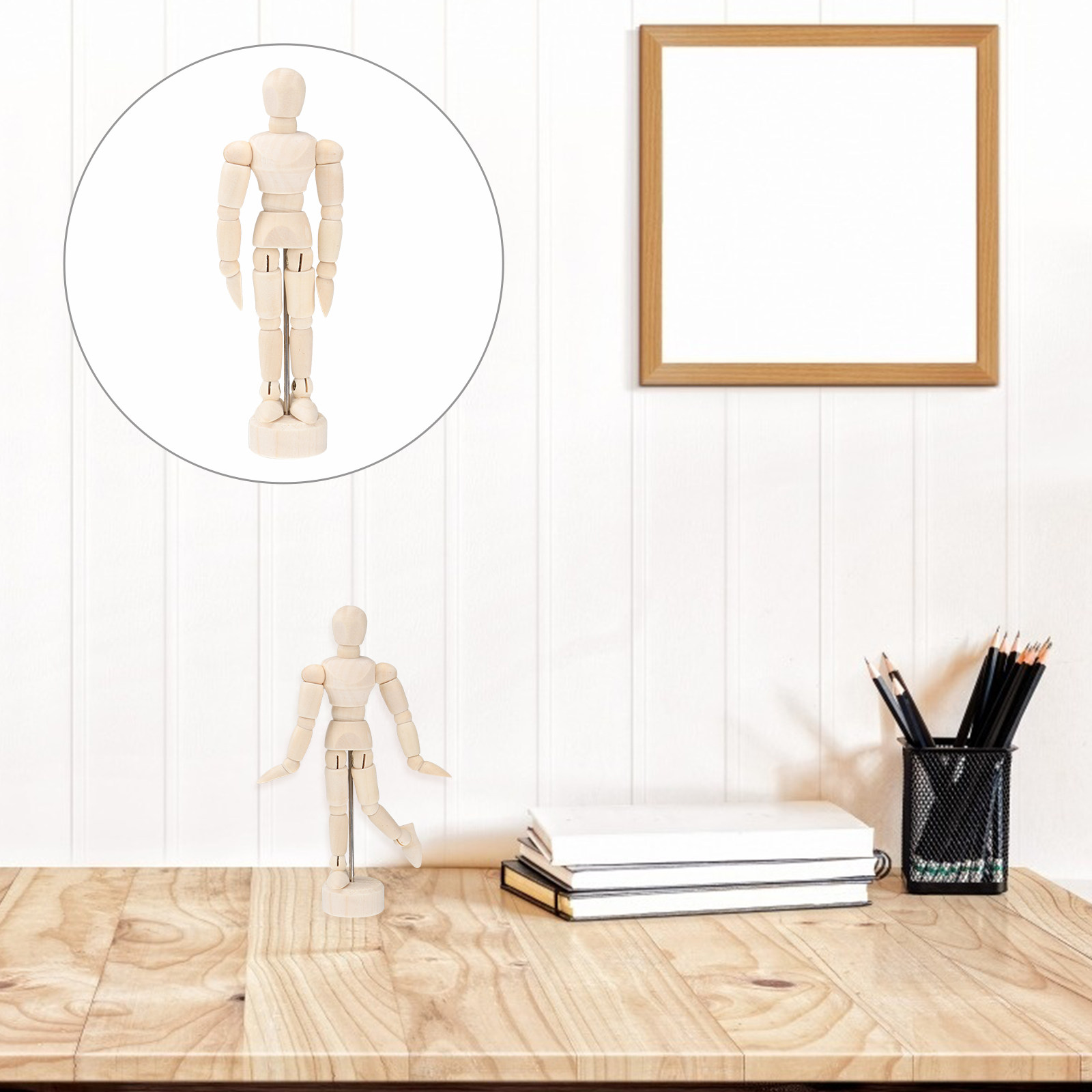 Home Office Studio - 3Pcs 4.5in Wooden Human Drawing Mannequin