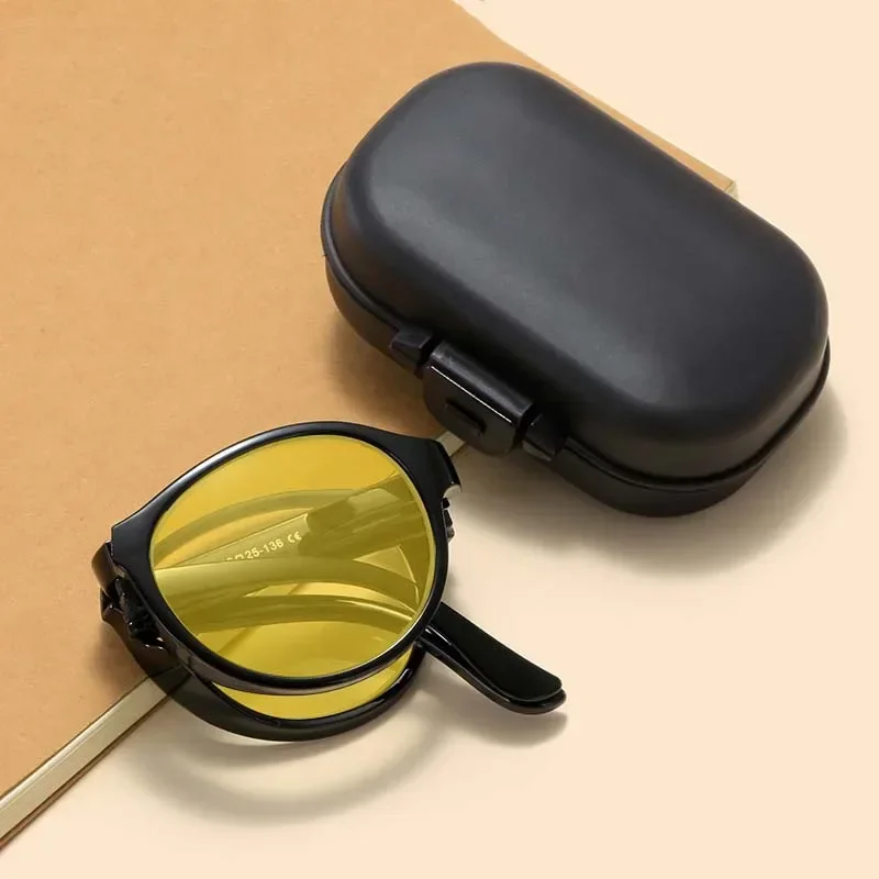 Blue Light Glasses - Foldable Night Vision Glasses with Box
