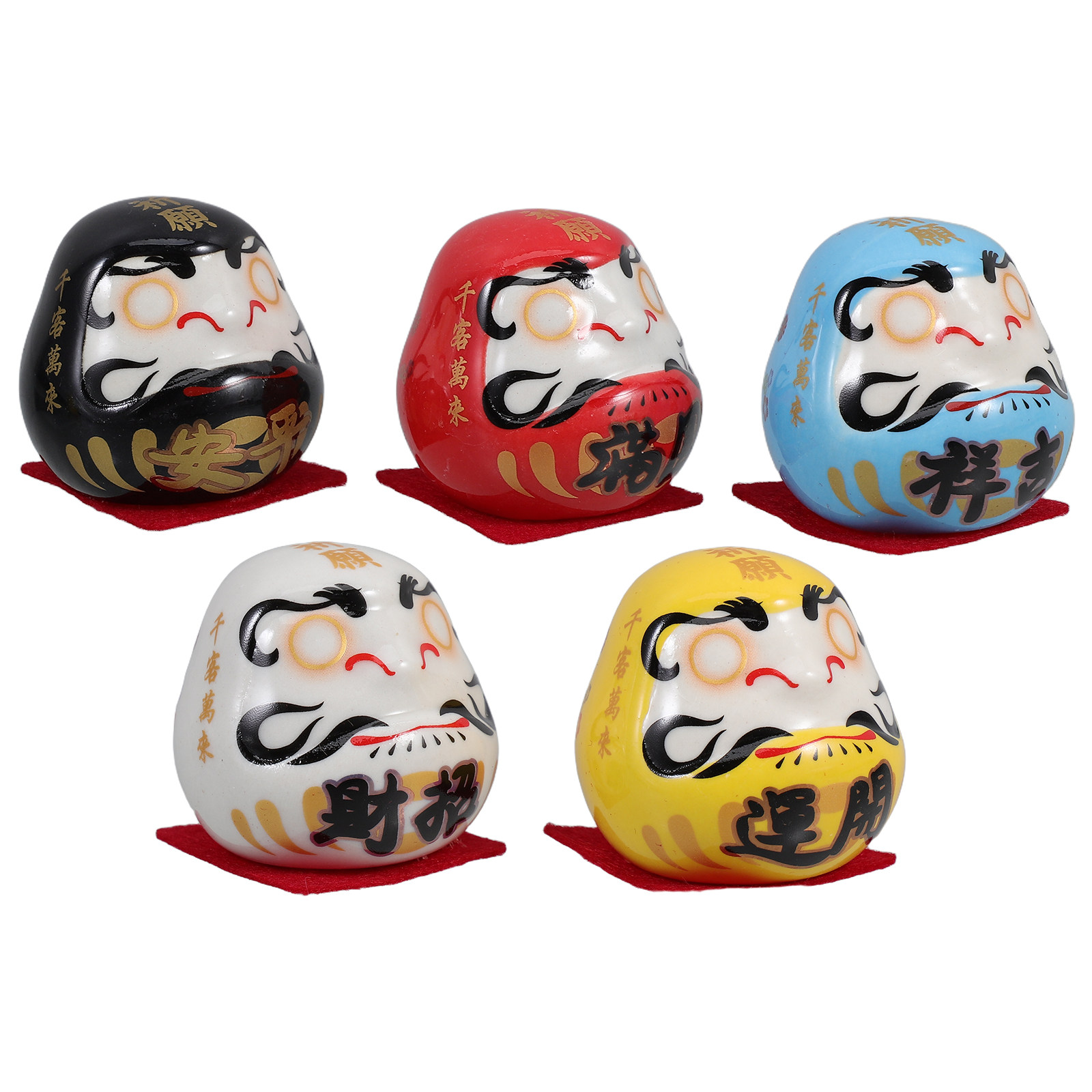 Office Table Home - 5Pcs Ceramic Egg Mini Japanese Statue