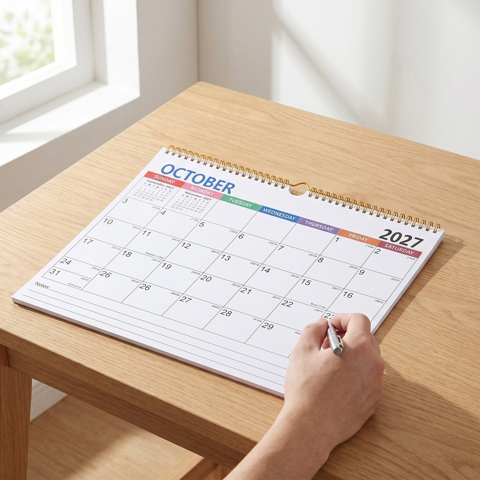 Home Office Layout - 2027 Minimalist Hangable Wall Calendar Twin