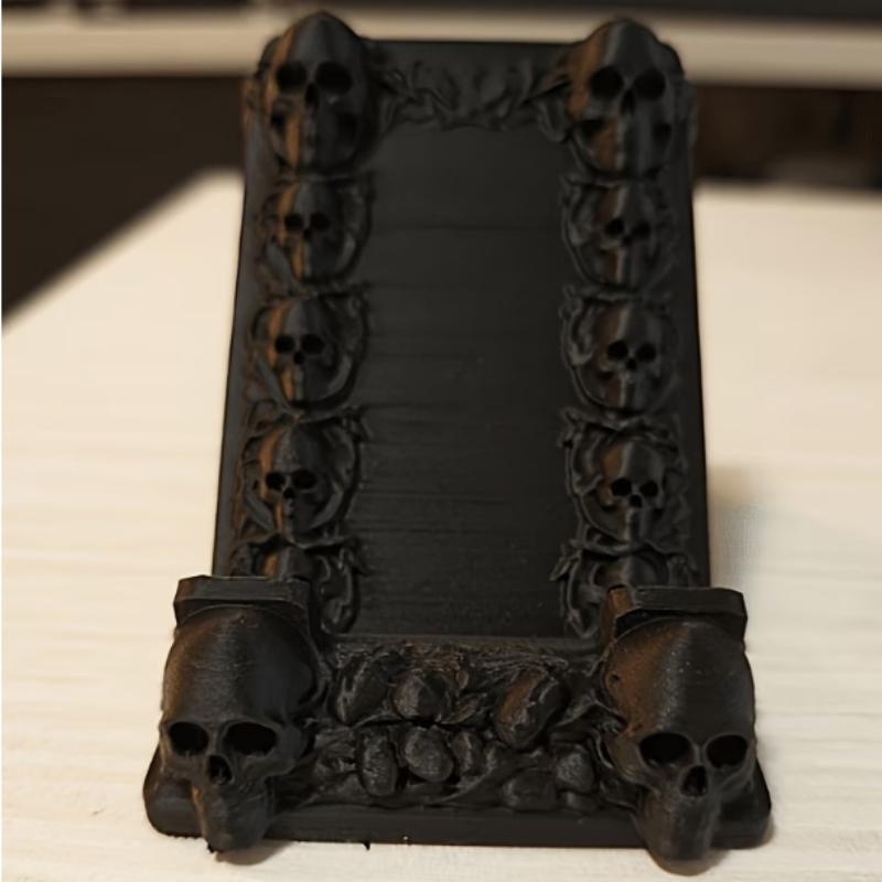 Office Table Home - Gothic Style Skull Phone Holder Personalized