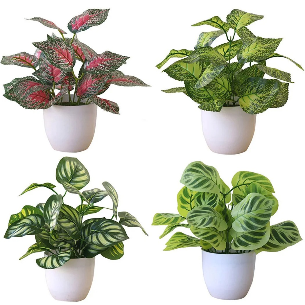 Home Office Layout - 1PC Artificial Foliage Plant Pot Bonsai