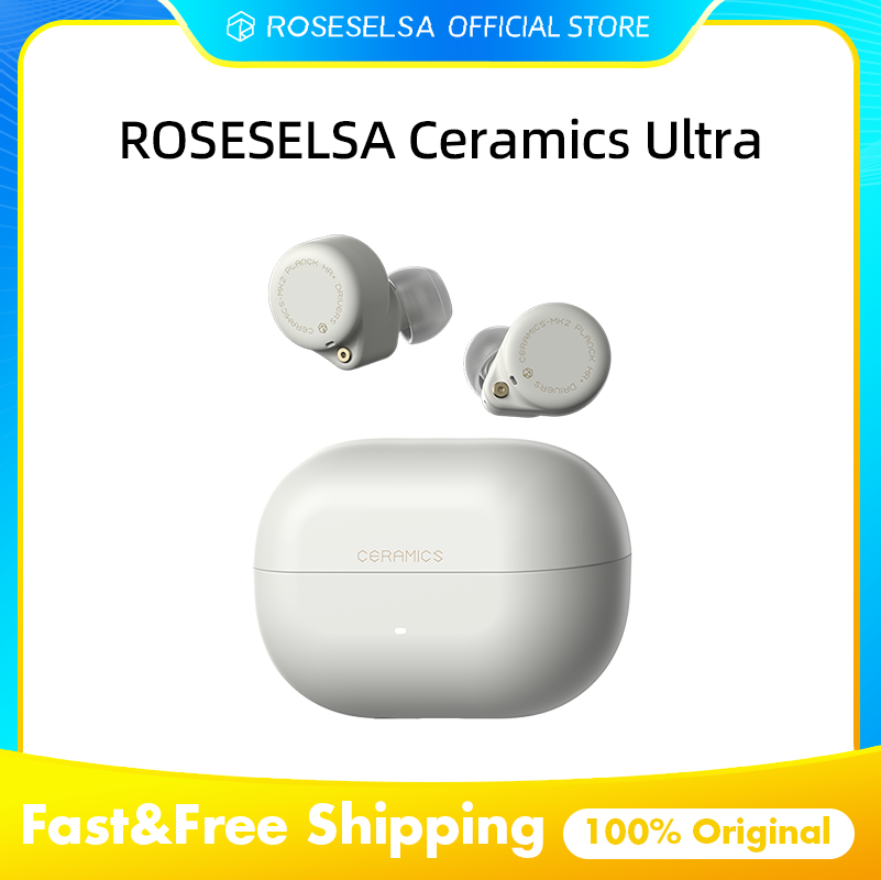Home Office Headset - ROSESELSA Ceramics Ultra Wireless Earbuds 50dB
