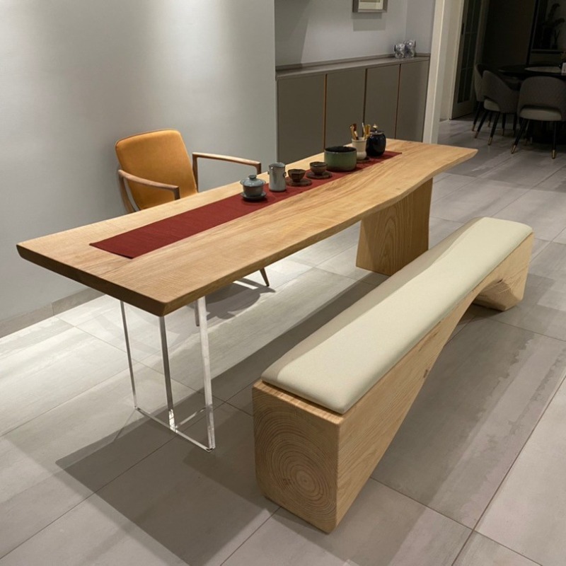 Nordic Solid Wood Acrylic Floa - Home Office Studio ulasan dan harga
