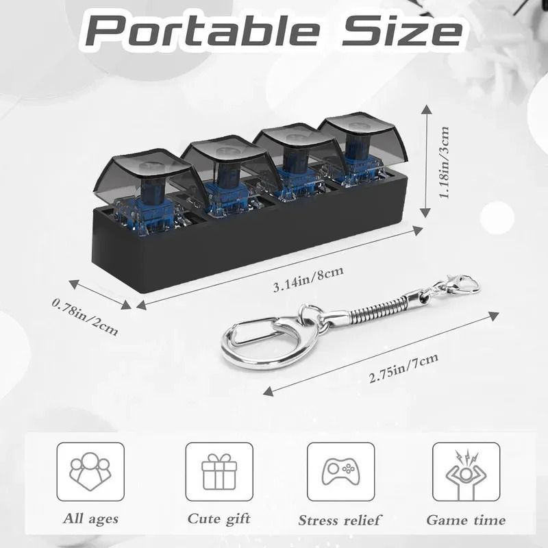 4Keys Finger Button Anti-stres - Home Office Keyboard ulasan dan harga
