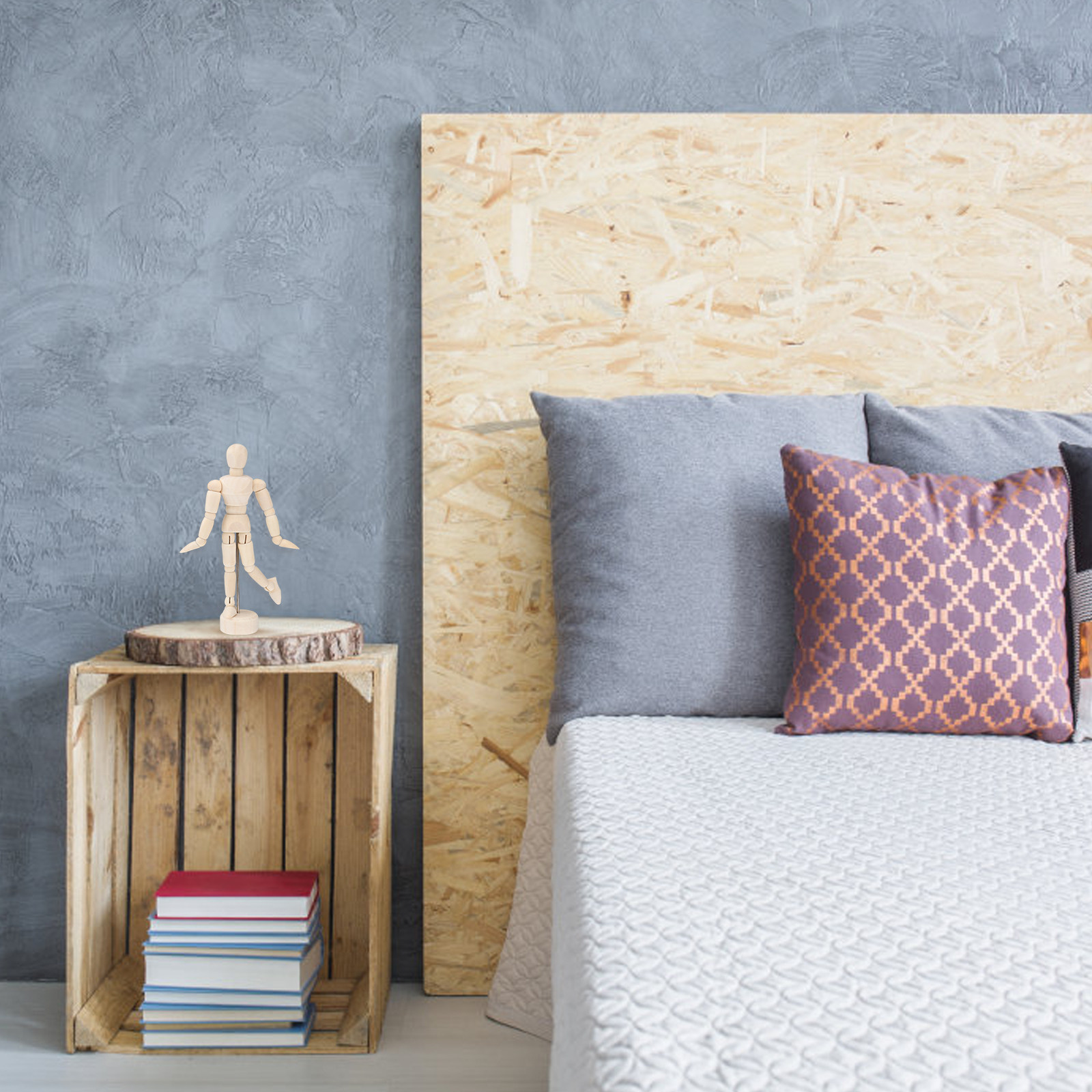 3Pcs 4.5in Wooden Human Drawin - Home Office Studio ulasan dan harga