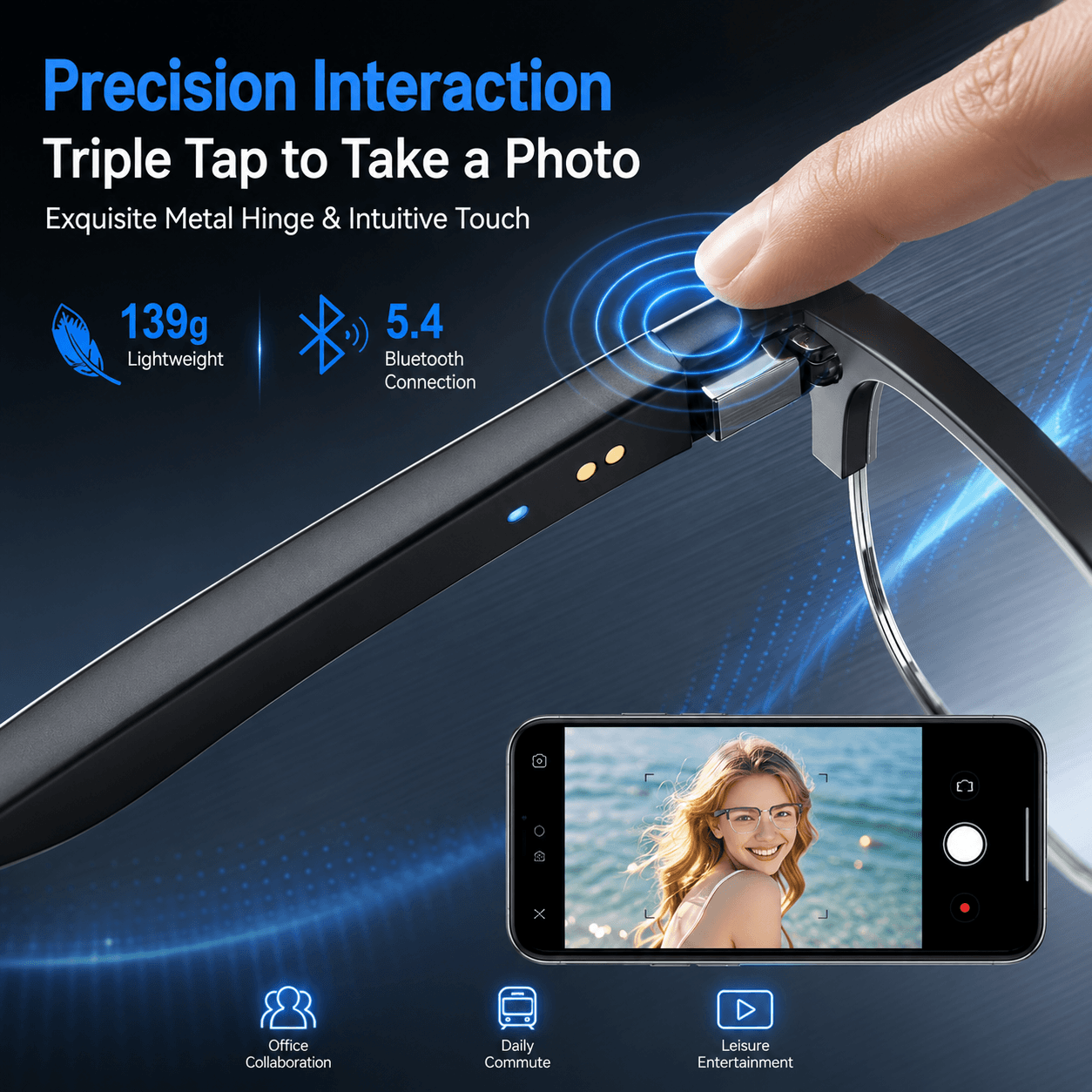 AIMB V2 Smart Bluetooth Glasse - Blue Light Glasses ulasan dan harga