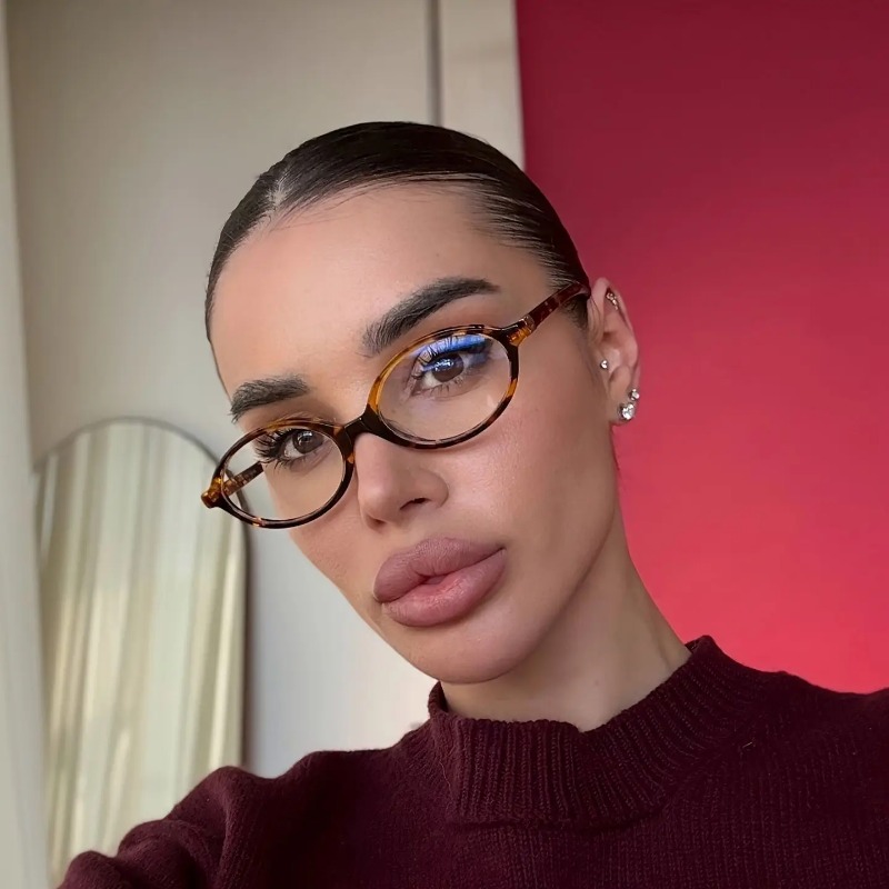 Vintage Oval Sunglasses Women  - Blue Light Glasses ulasan dan harga
