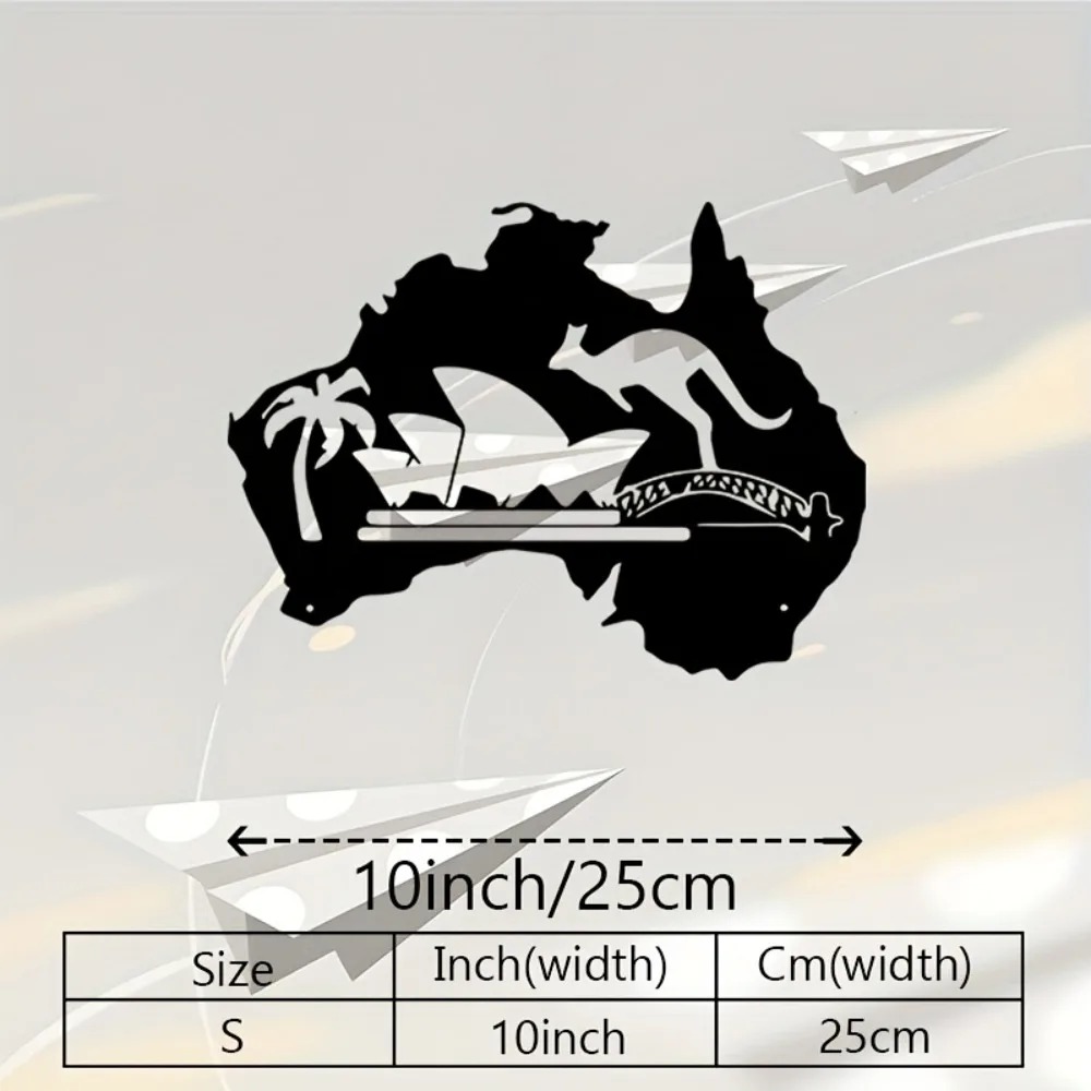 Australia Kangaroo Metal Wall  - Home Office Australia ulasan dan harga