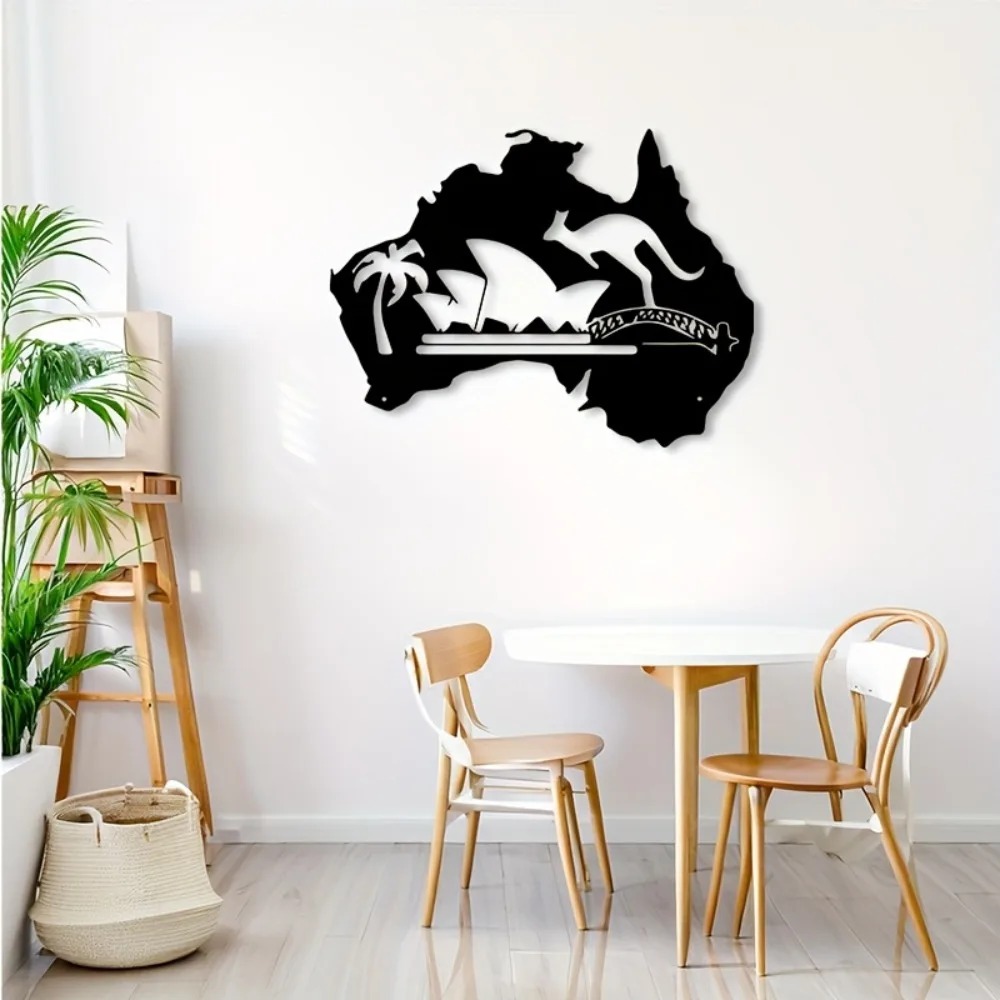 Australia Kangaroo Metal Wall  - Home Office Australia ulasan dan harga