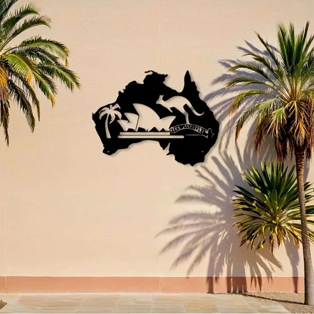 Australia Kangaroo Metal Wall  - Home Office Australia ulasan dan harga