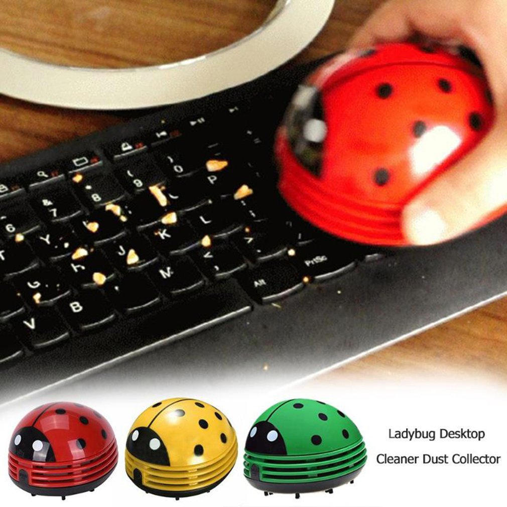 Cute Ladybug Desktop Vacuum Cl - Home Office Keyboard ulasan dan harga