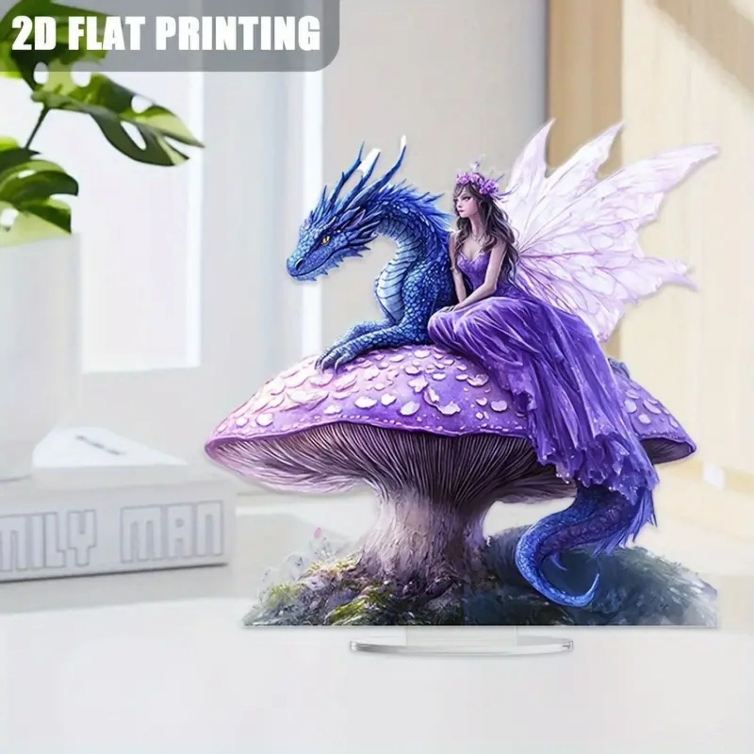 Fairy Statue,2D Flat Acrylic P - Office Table Home ulasan dan harga