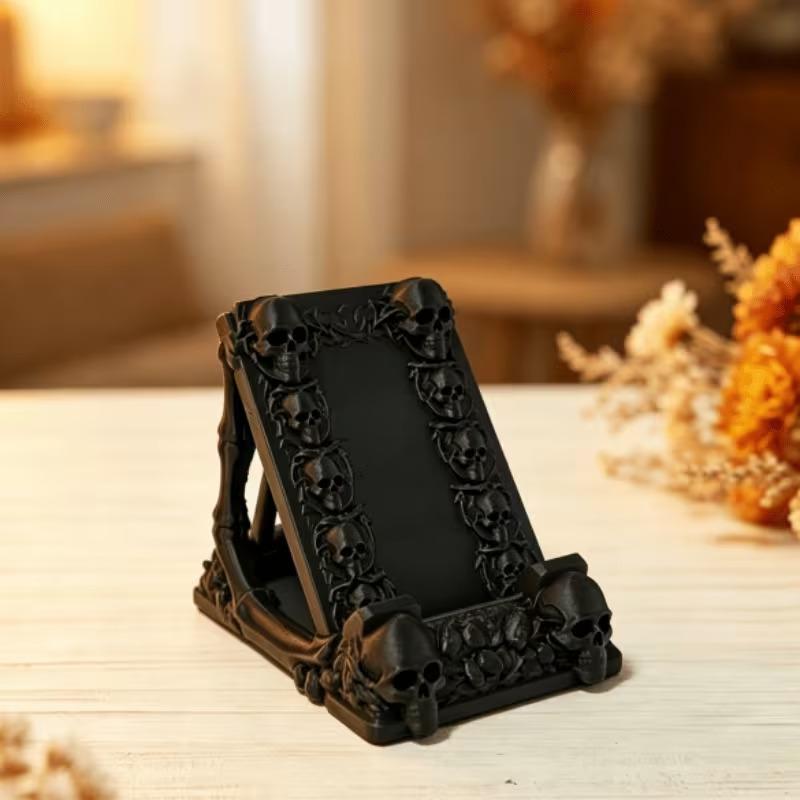 Gothic Style Skull Phone Holde - Office Table Home ulasan dan harga