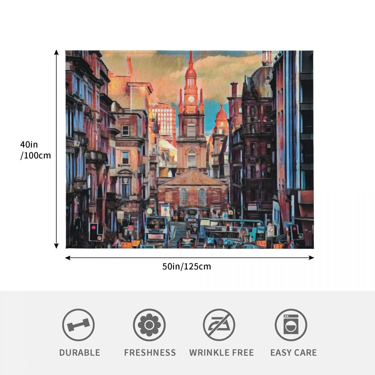 Glasgow Streets Throw Blanket  - Home Office In Glasgow ulasan dan harga