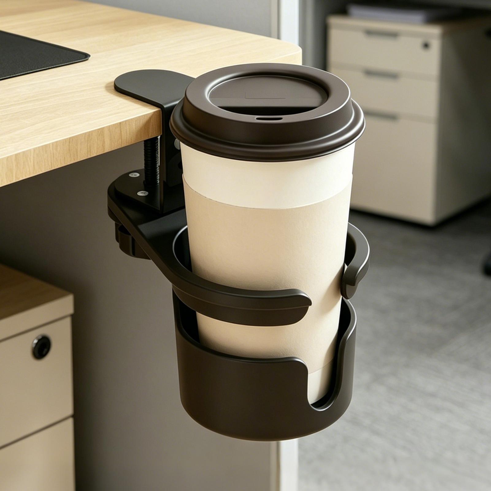 Desk Cup Holder Clamp Adjustab - Office Table Home ulasan dan harga