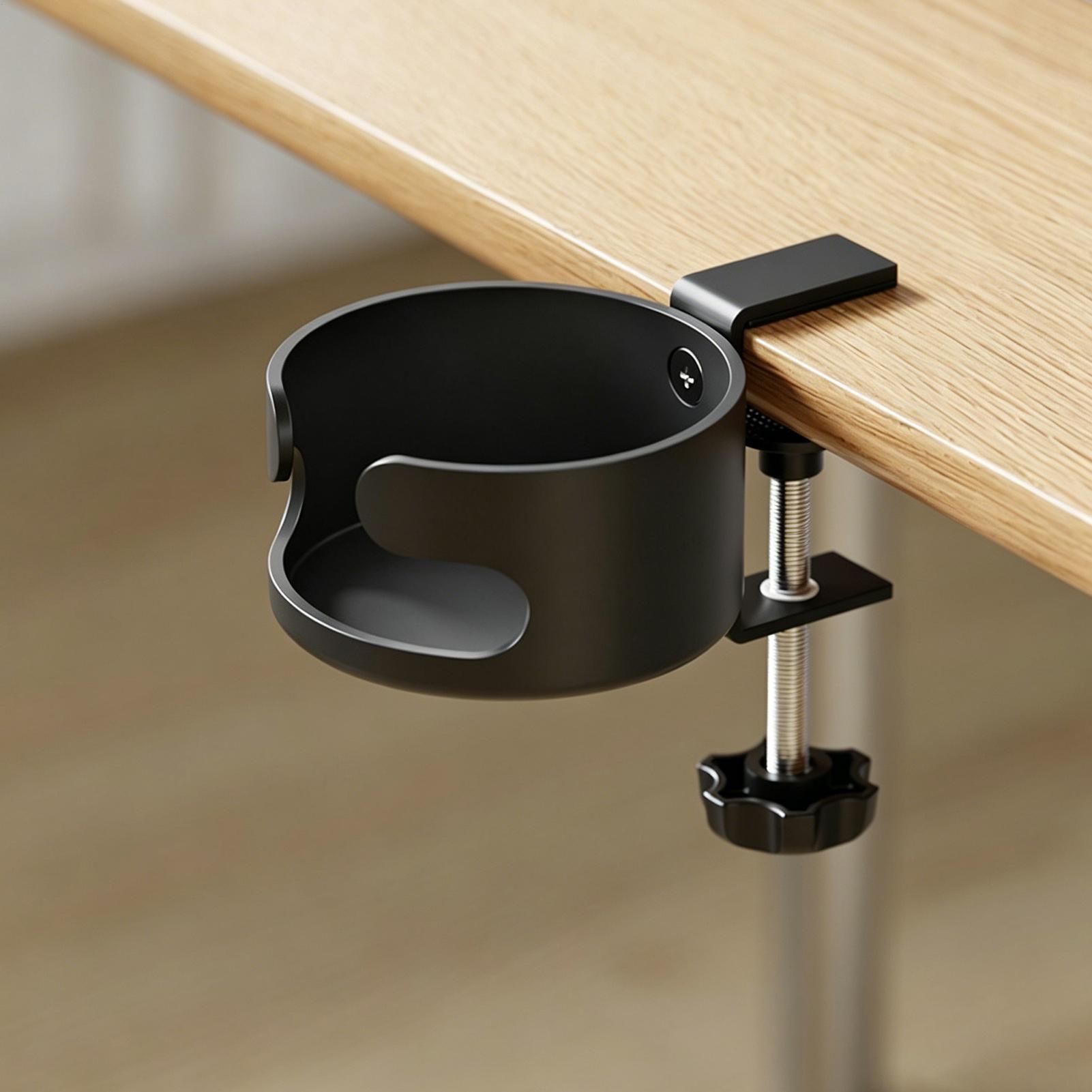 Desk Cup Holder Clamp Adjustab - Office Table Home ulasan dan harga