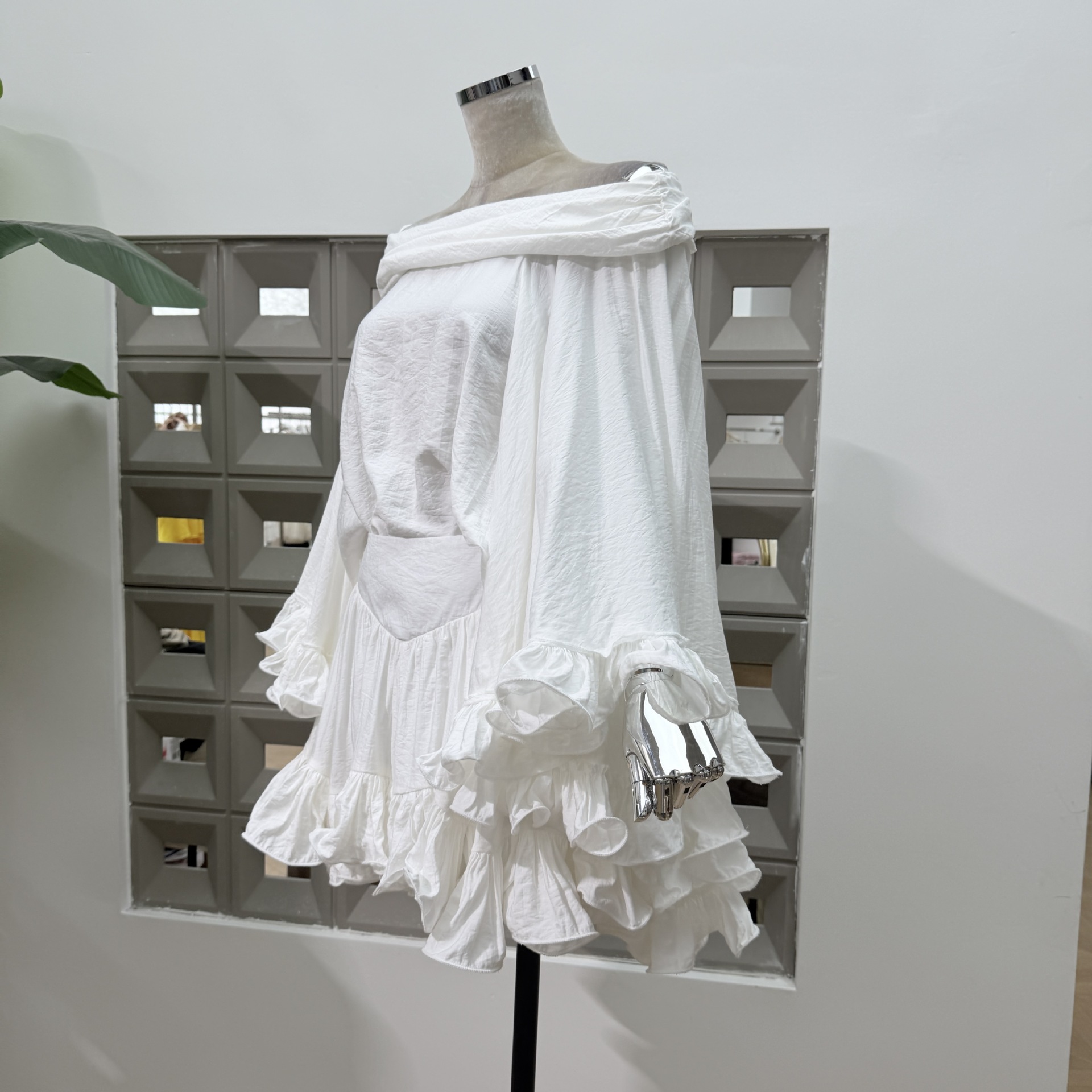 Summer Solid Color Ruffled Loo - Home Office For Two ulasan dan harga