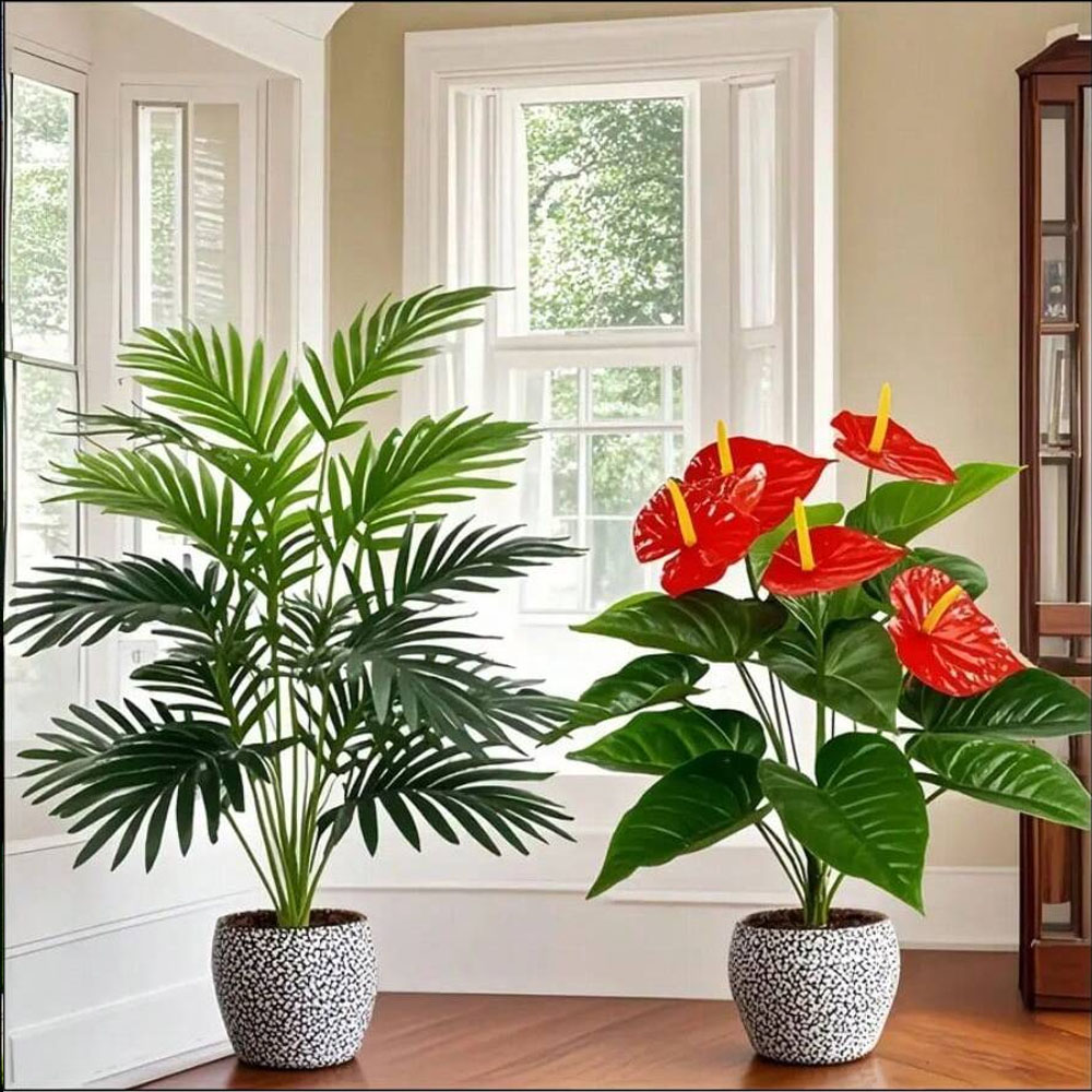 2sets Large Artificial Palm Pl - Home Office Layout ulasan dan harga