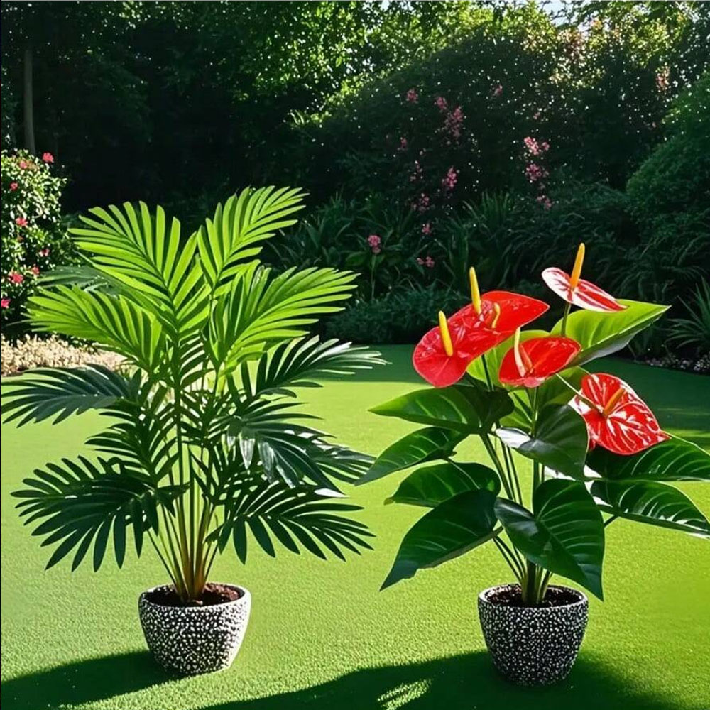 2sets Large Artificial Palm Pl - Home Office Layout ulasan dan harga