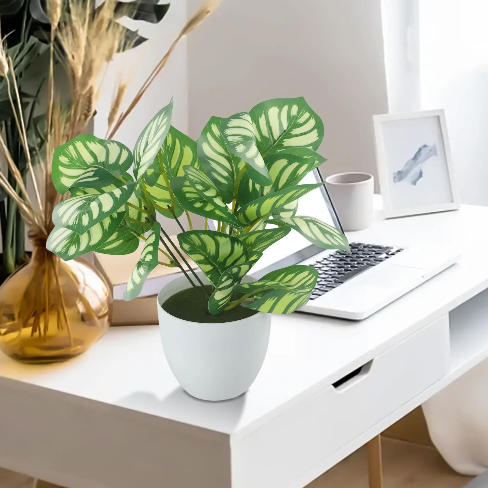 1PC Artificial Foliage Plant P - Home Office Layout ulasan dan harga