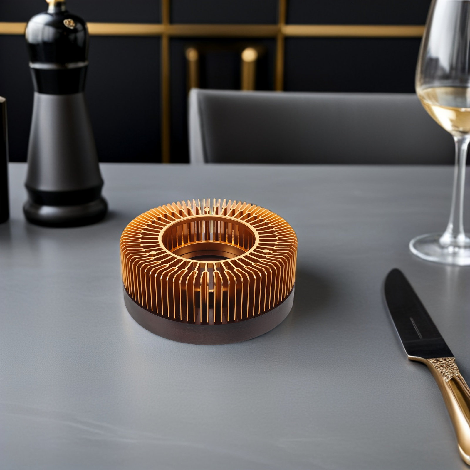 Gold Tea Pot Warmer Heater Alu - Office Table Home ulasan dan harga