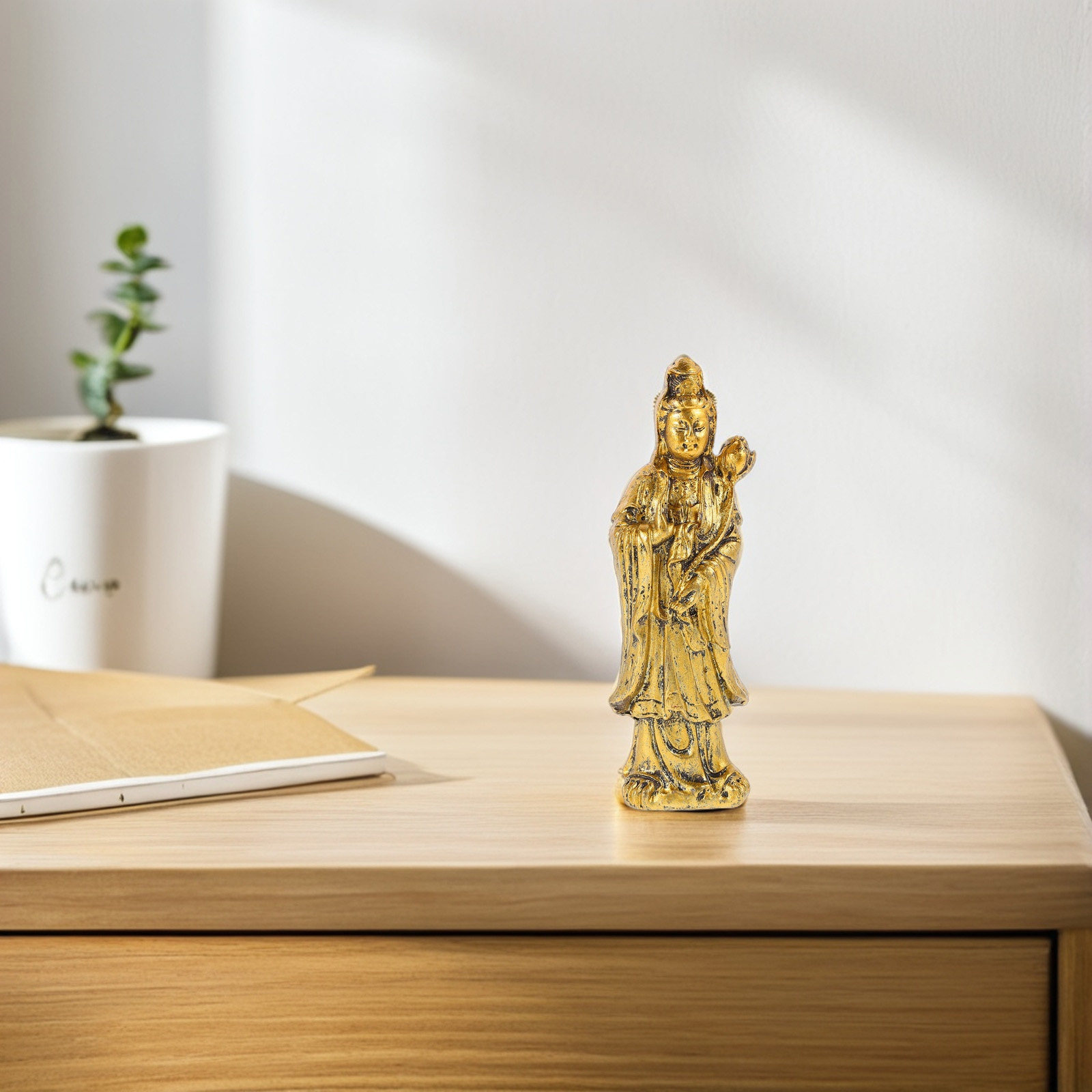 Elegant Vintage Yin Buddha Sta - Office Table Home ulasan dan harga