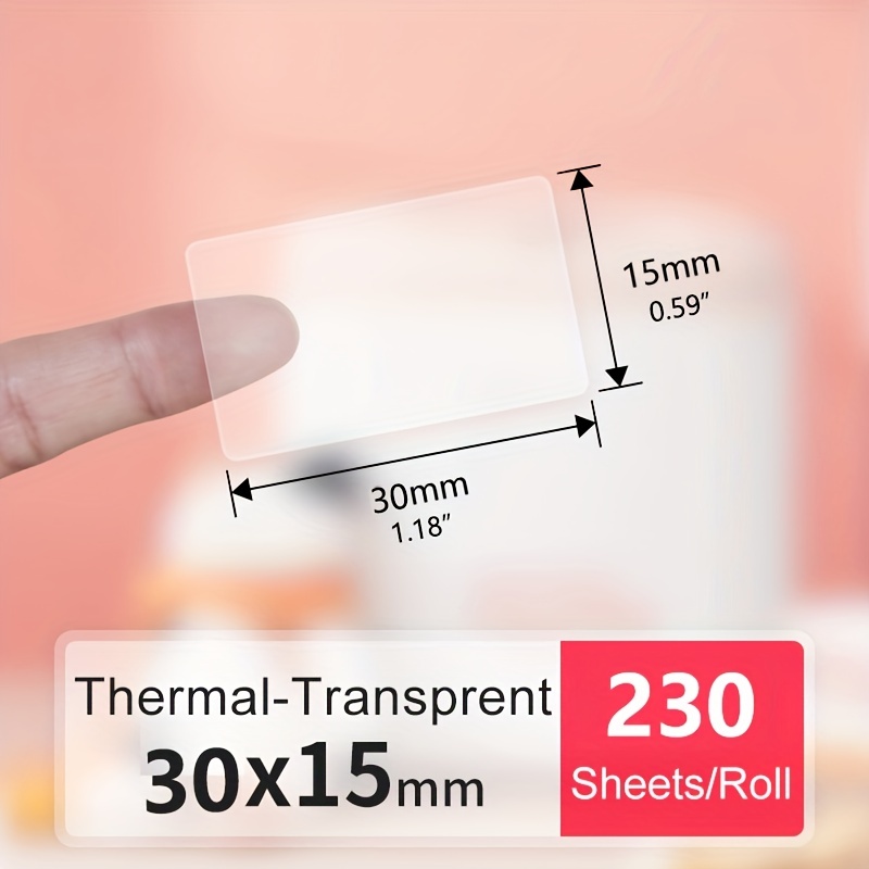 Transparent P15 Label Paper St - Label Maker Machine ulasan dan harga