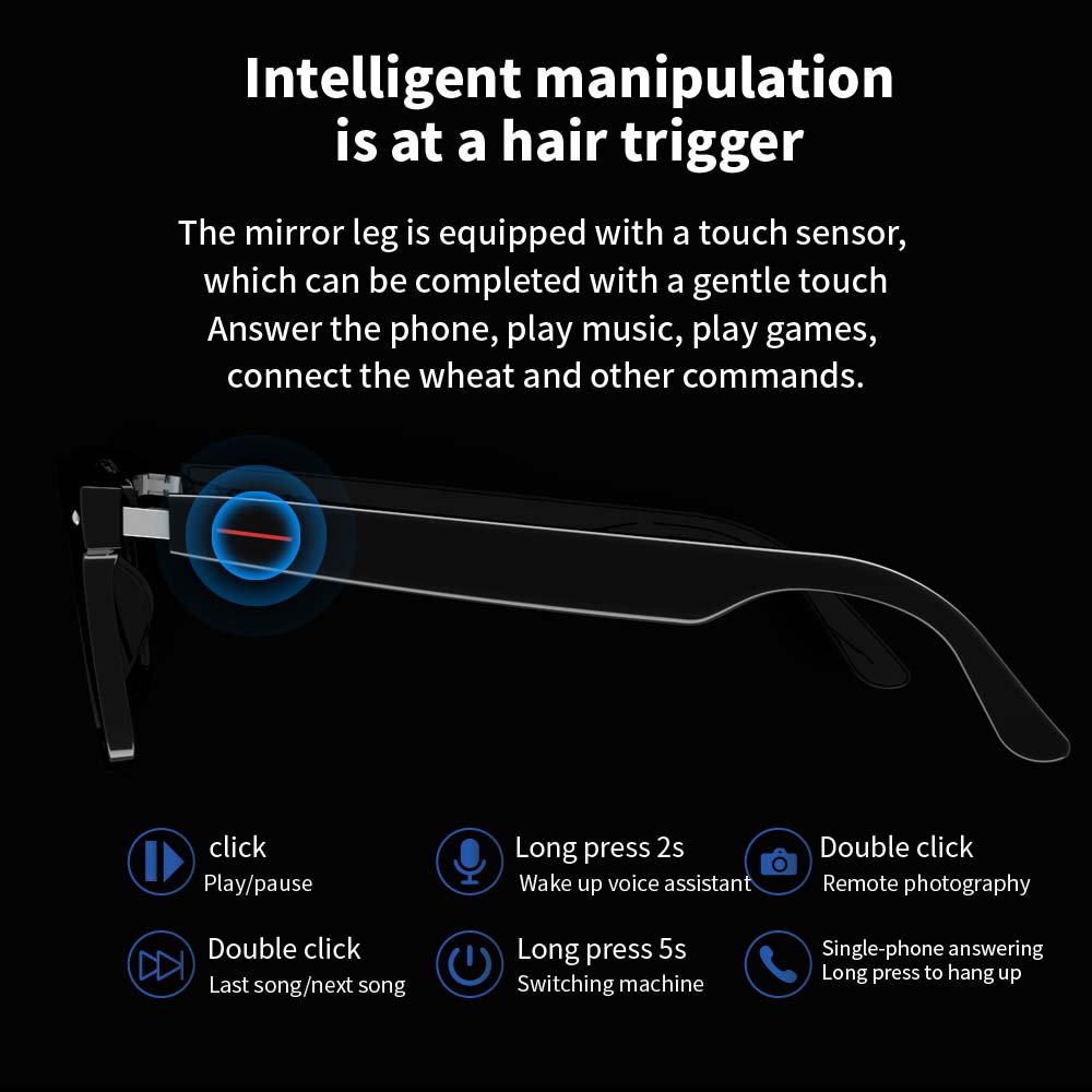 SENBONO E13 Smart Glasses:Blue - Blue Light Glasses ulasan dan harga
