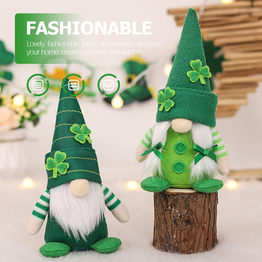 Festival Gnome Girl Shamrock D - Office Table Home ulasan dan harga